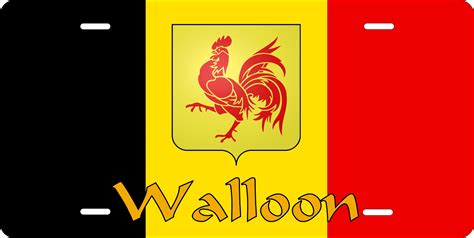 Walloon Flag License Plate Photo Zone