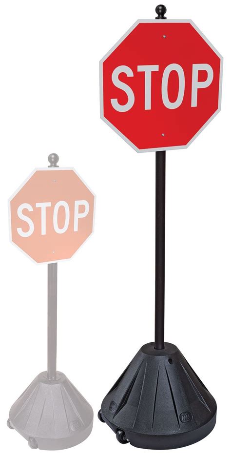 Traffic Safety Direct Portable Pole 3 Plastic Sign Base And 72 Post