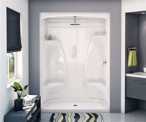 How To Install A One Piece Shower Stall With Seats Bios Pics