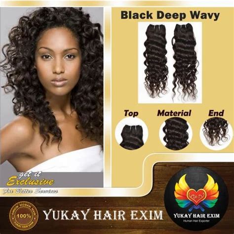Yukay Hairs Deep Black Wavy Hair Pack Size 100 Gm At Rs 3500piece