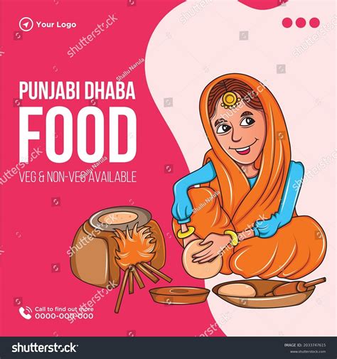 Banner Design Punjabi Dhaba Food Template Vector Có Sẵn Miễn Phí Bản