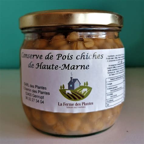 Conserve de pois - chiches La Ferme des Plantes Made in Pays de Langres