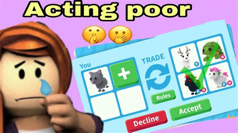Pretending To Be Poor In Adopt Me Youtube