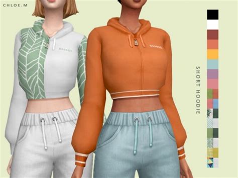 Short Hoodie By Chloemmm At Tsr Sims 4 Updates
