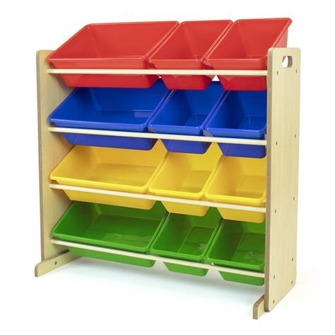 Tot Tutors Primary Kids Toy Storage Organizer With 12 Bins Toy
