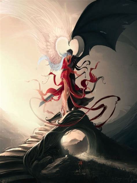 Pin By Lexi Chacha Castaldi On The Beauty Of Color Anime Fantasy Fantasy Art Angel And Devil