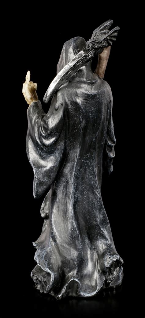 Reaper Figure Shows Middle Finger Death Wish Gothic Grim Reaper Statue