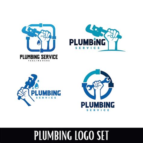Premium Vector Plumbing Service Logo Designs Template Set