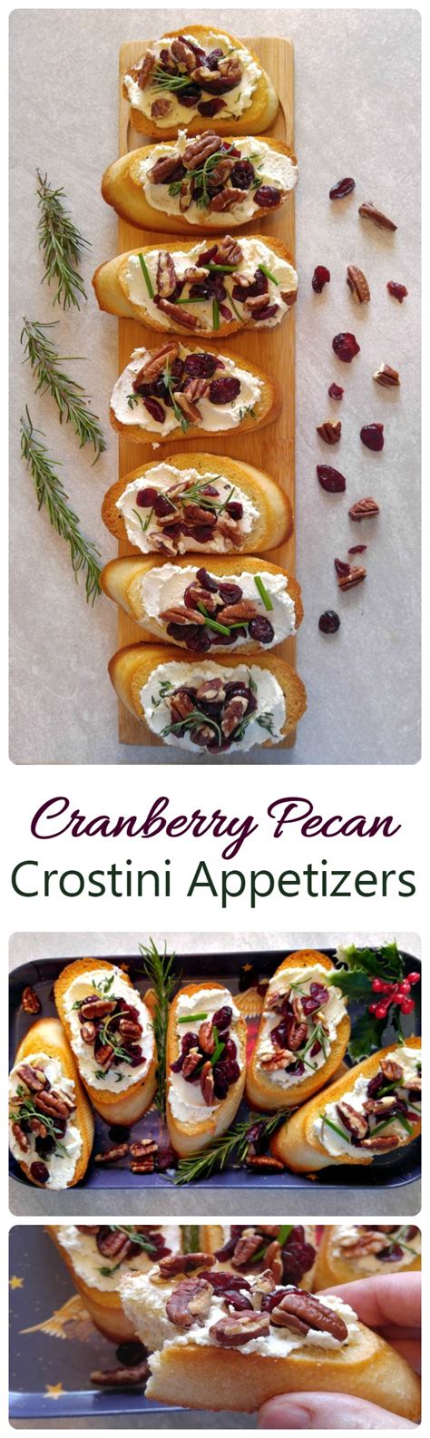 Cranberry Pecan Crostini Appetizers