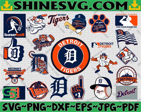Bundle Files Detroit Tigers Baseball Team Svg Detroit Tigers Svg