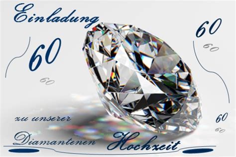 Glückwunschkarte zur diamanthochzeit (3 versch. Einladungskarte zur Diamantenen Hochzeit - Basteln rund ...
