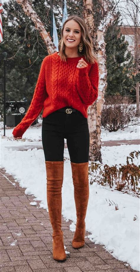 Classic And Gorgeous Fall Outfits With Over The Knee Boots Fall