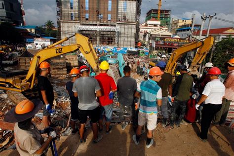 building under construction topples in cambodia killing 17