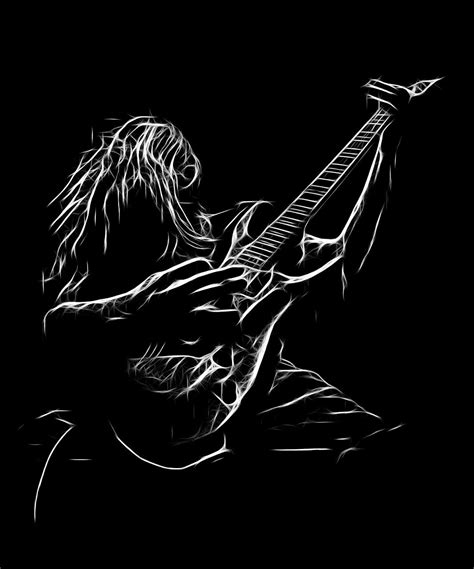 Metal Guitarist Drawing