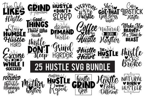 Hustle Svg Bundle Graphic By Snrcrafts24 · Creative Fabrica