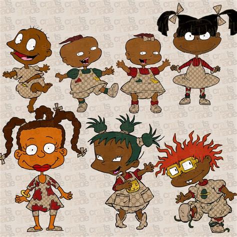 Gucci Inspired Rugrats Melanin African American Clipart Rugrats