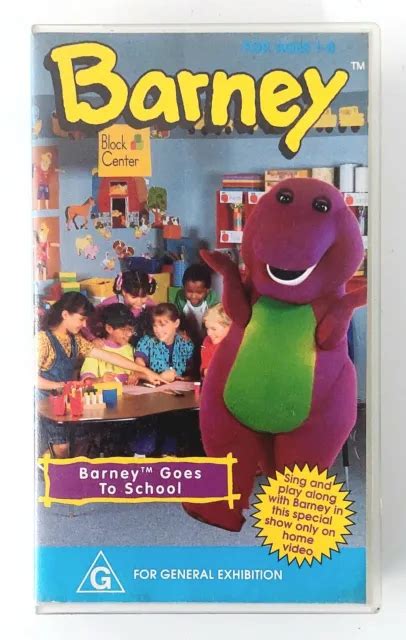 Barney The Dinosaur Barney Goes To School Vhs Video 2281 Picclick