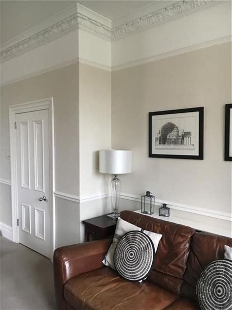 Living Room In Farrow And Ball Shaded White Slipper Satin And All