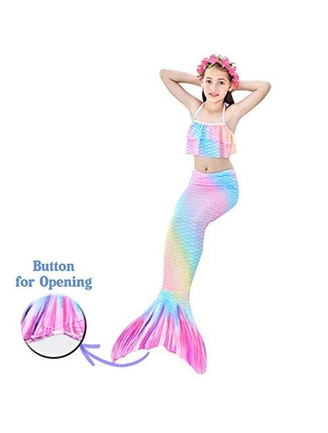 Buy Danvren Mermaid Tails For Swimming Girls Bathing Suits Swimsuit