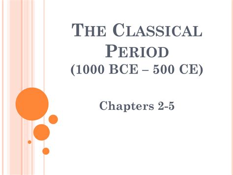 The Classical Period 1000 Bce 500 Ce