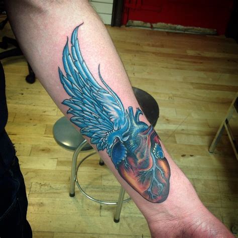 The winged heart tattoo is basically a heart tattoo with wings on it from both sides. 16+ Heart with Wings Tattoo Designs, Ideas | Design Trends ...