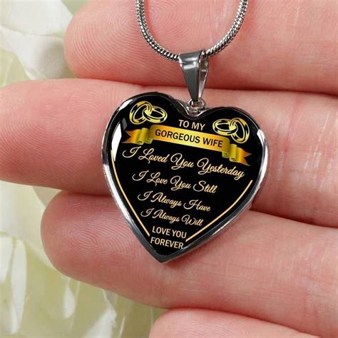 Check spelling or type a new query. To My Gorgeous Wife I Love Husband Luxury Necklace ...