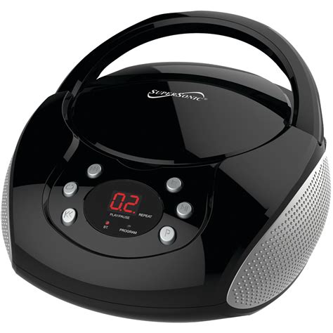 Supersonic Sc 515bt Blk Bluetooth Portable Audio System With Cd Player