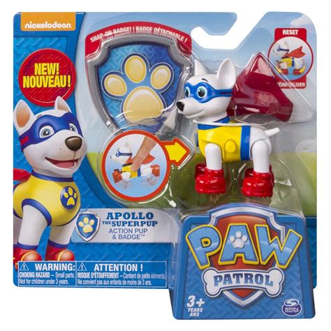Paw Patrol Action Pack Pup And Badge Apollo The Super Pup Paw Patrol