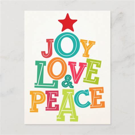 Wishing You Joy Love And Peace This Season Holiday Postcard