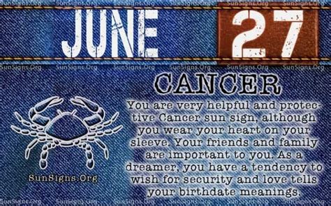 June 27 Zodiac Horoscope Birthday Personality Sunsignsorg