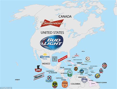 World Beer Map Shows Every Countrys Most Popular Brew Daily Mail Online