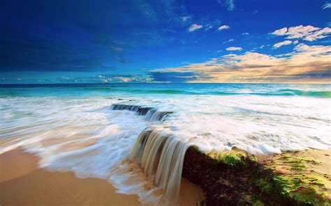 Beautiful Beach Ocean Water Hd Wallpaper Download Awesome Nice And