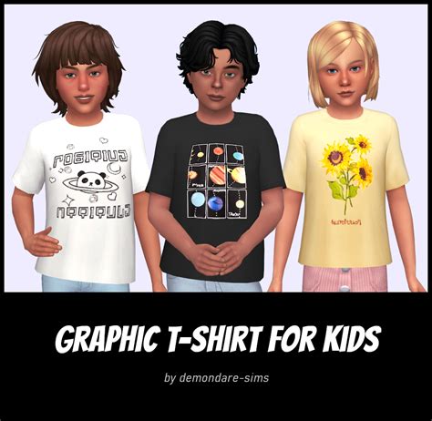 Graphic T Shirt For Kids The Sims 4 Create A Sim Curseforge