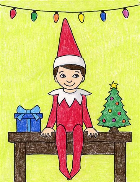 Christmas Elf On The Shelf Drawing Vlrengbr