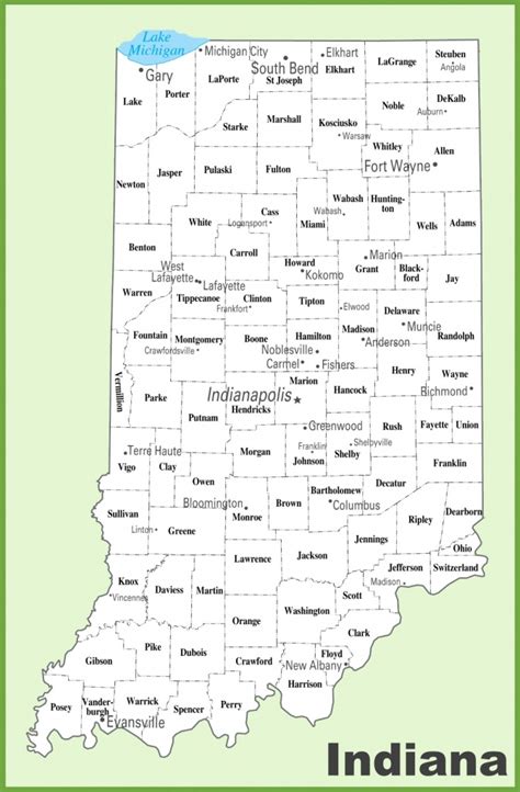 Blank Indiana County Map