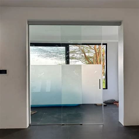 Frameless Glass Sliding Door For Living Room Aluminium Frameless