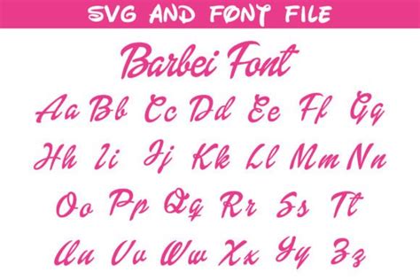Barbie Font Svg Barbie Logo Font Svg Barbie Font Style Svg Inspire