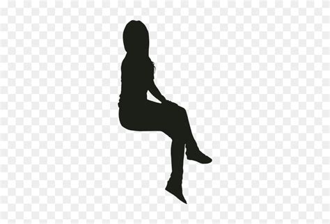 Woman Sitting Silhouette Side View Sitting Png Stunning Free