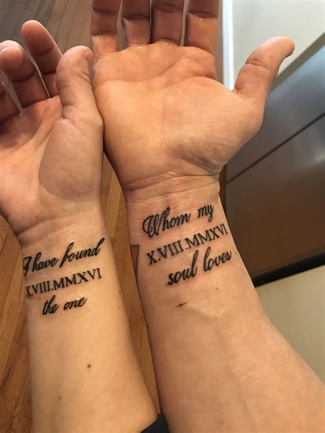 I Have Found The One Whom My Souls Loves Couples Tattoo Couple