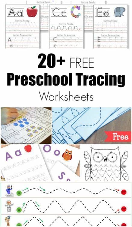 20+ Free Preschool Tracing Worksheets