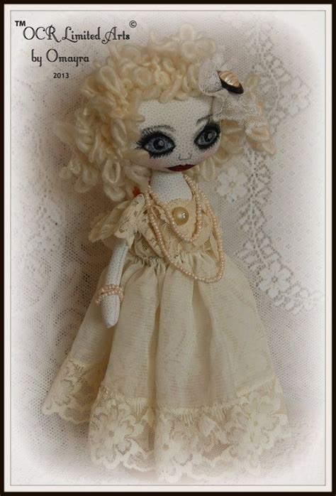 Sophia The Ghost Ooak Art Doll Vintage Fabrics And Buttons Ooak Art