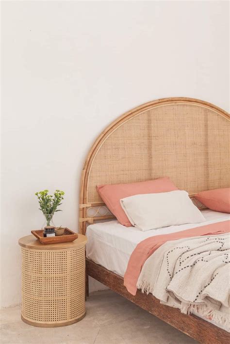 Arched Natural Rattan Bedhead Koko Collective