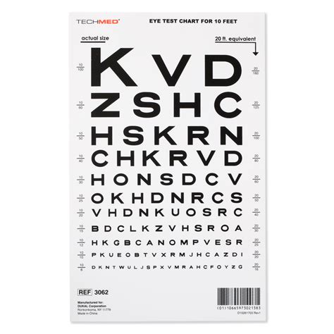 Dukal Illuminated Snellen Eye Test Chart 10 Ft 3062