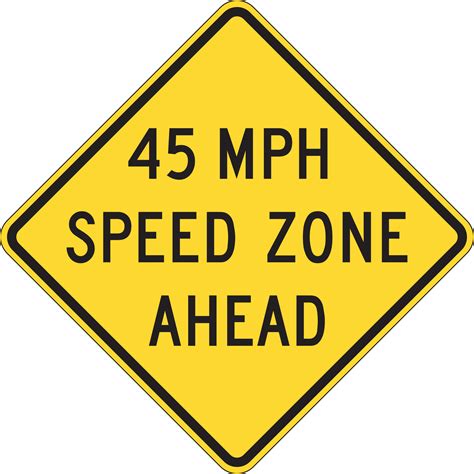 Yellow Road Sign About Speed Limit Free Image Download