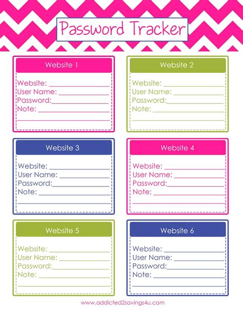 This way, it will be easy for you to print and use with whatever planner you currently have. Free Printable Password List | room surf.com