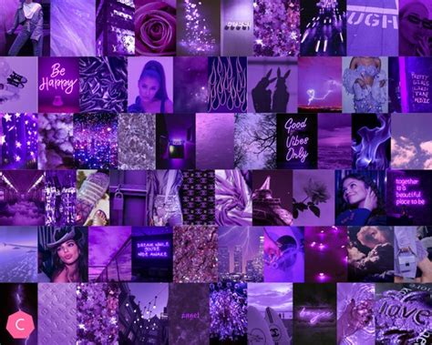 Boujee Purple Aesthetic Wall Collage Kit Digital Download Etsy Finland