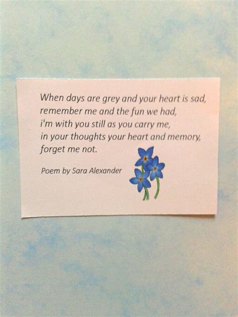 The web's largest resource for. Forget me not poem (With images) | Forget me not, Poems, Remember