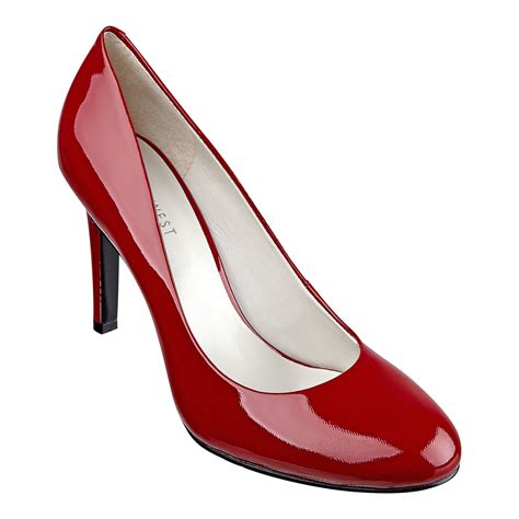 Nine West Caress Round Toe Pump In Red Lyst