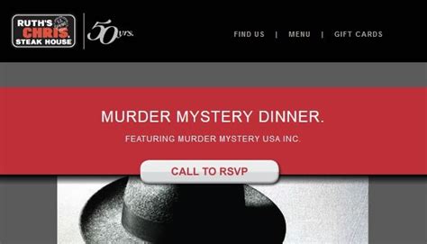 Murder Mystery Dinner Menu