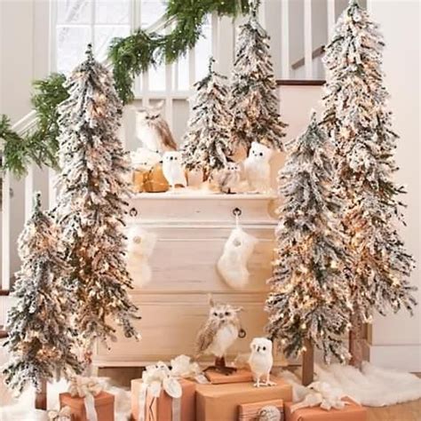 20 Snow Tipped Slim Christmas Tree